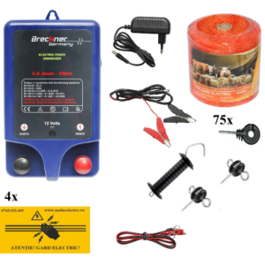 Pachet gard electric complet 0.5km, 3J, pentru animale domestice